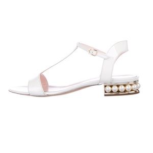 Nicholas Kirkwood Patent Leather T-Strap Sandals